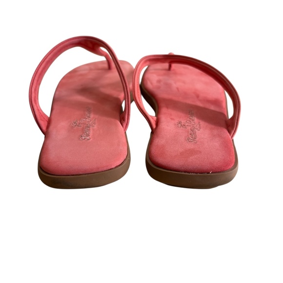 Tommy Bahama Relax‎ Tahini Nubuck Leather Sandals Cherry Size 10 Early 2000s - Picture 5 of 11